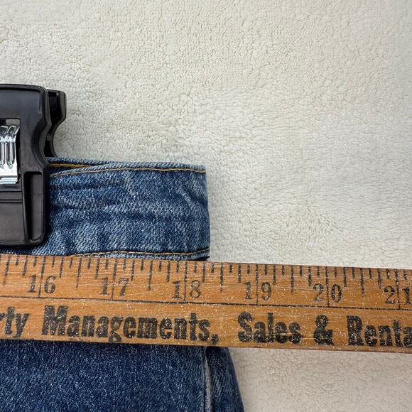 LUCKY BRAND LEGEND SERIES WOMEN'S 14/32R BOY MID RISE RELAXED STRAIGHT PATCHWORK - Picture 4 of 8